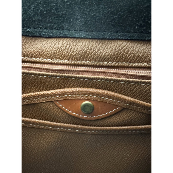 Dooney & Bourke Essex Shoulder Bag Vintage All Weather Leather Classic Black Tan - Picture 16 of 16